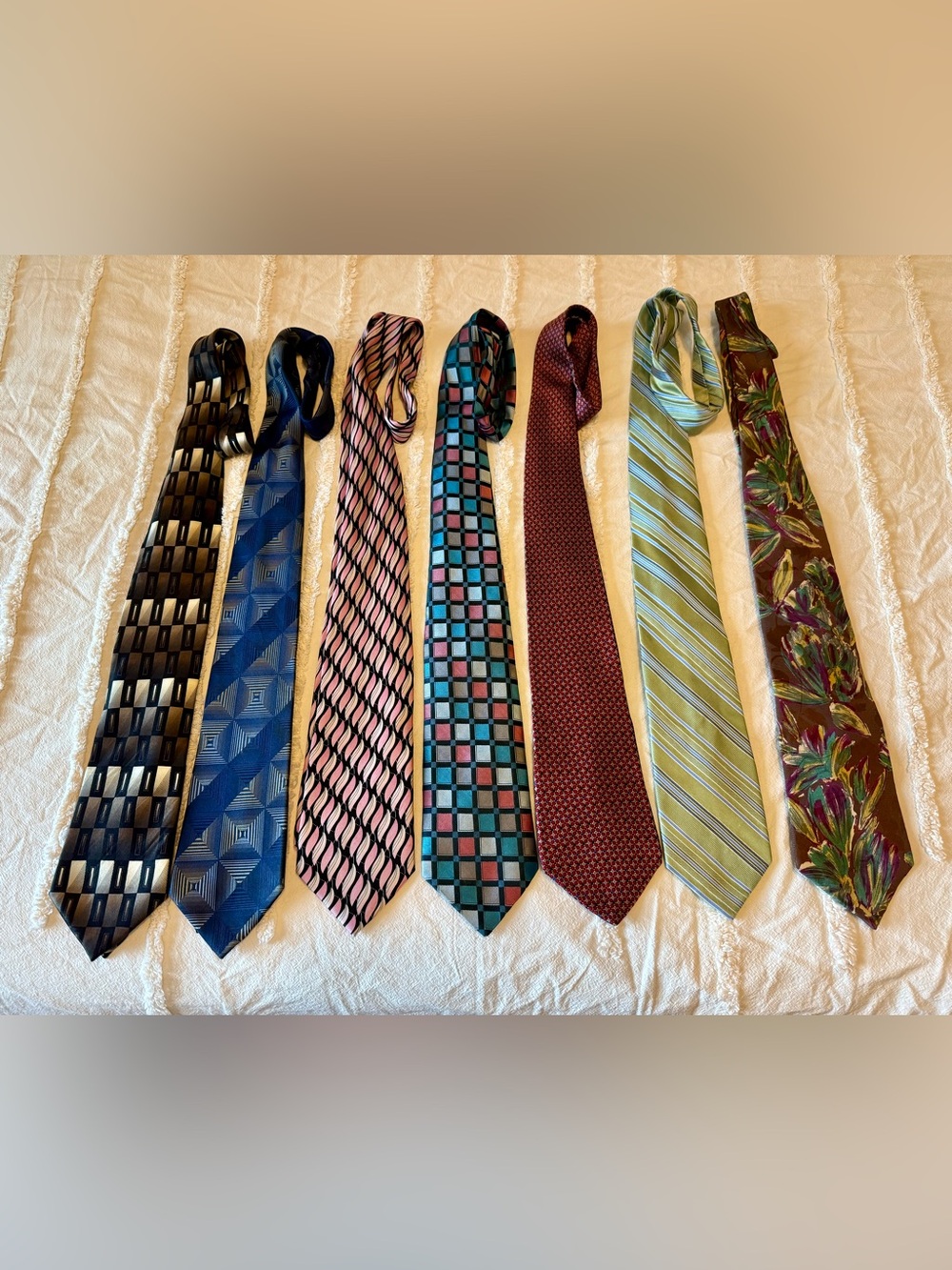 Men's Patterned Silk Ties - Multi-Color Assortment